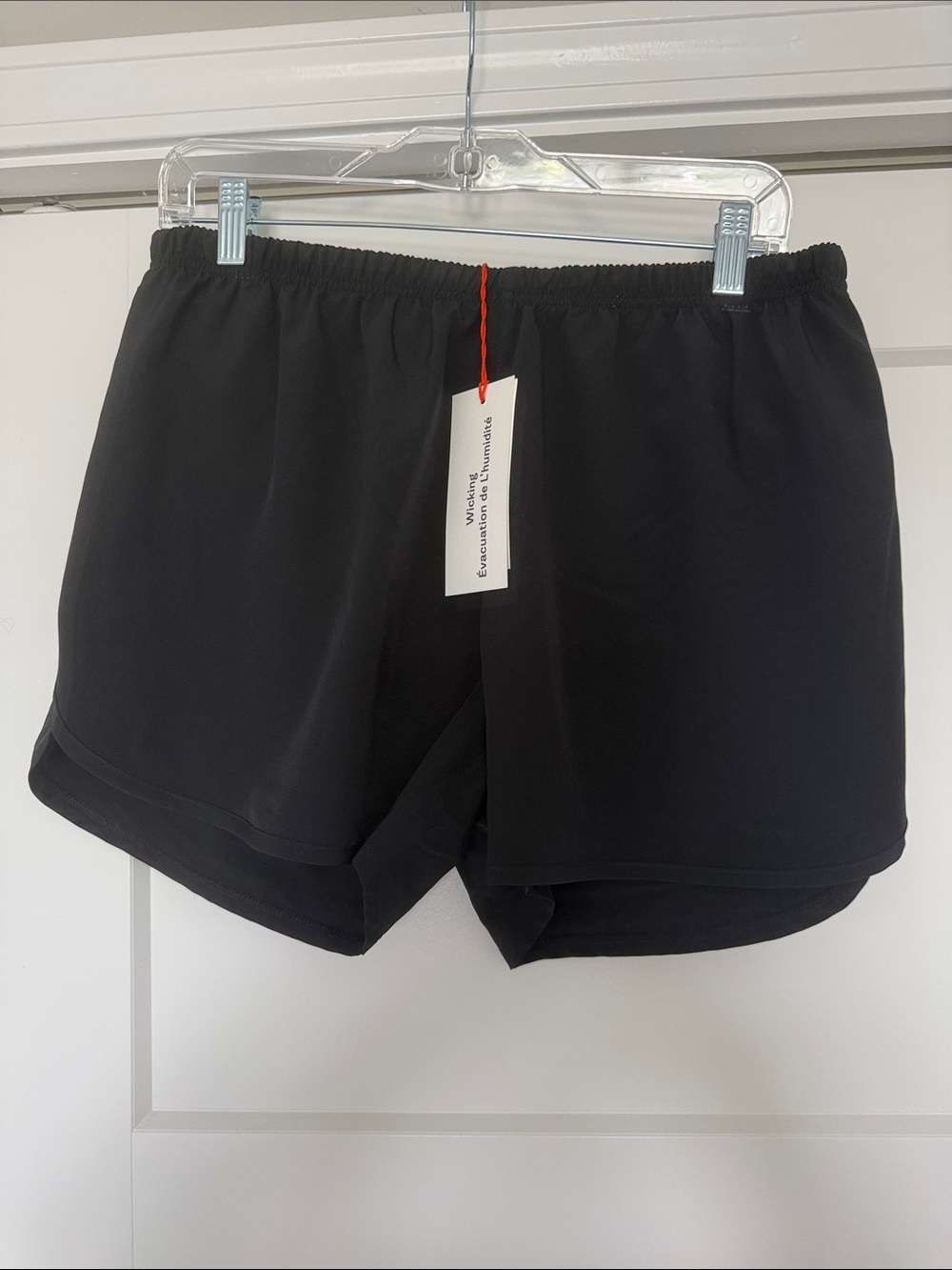 Merrell Black Running shorts with built in underwear 3” inseam